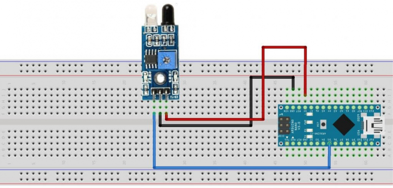 Инфракрасный датчик препятствий arduino